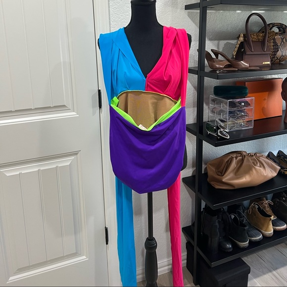 Nakimuli Wrap Multi Colored One Piece Swimsuit Lrg - Picture 3 of 5